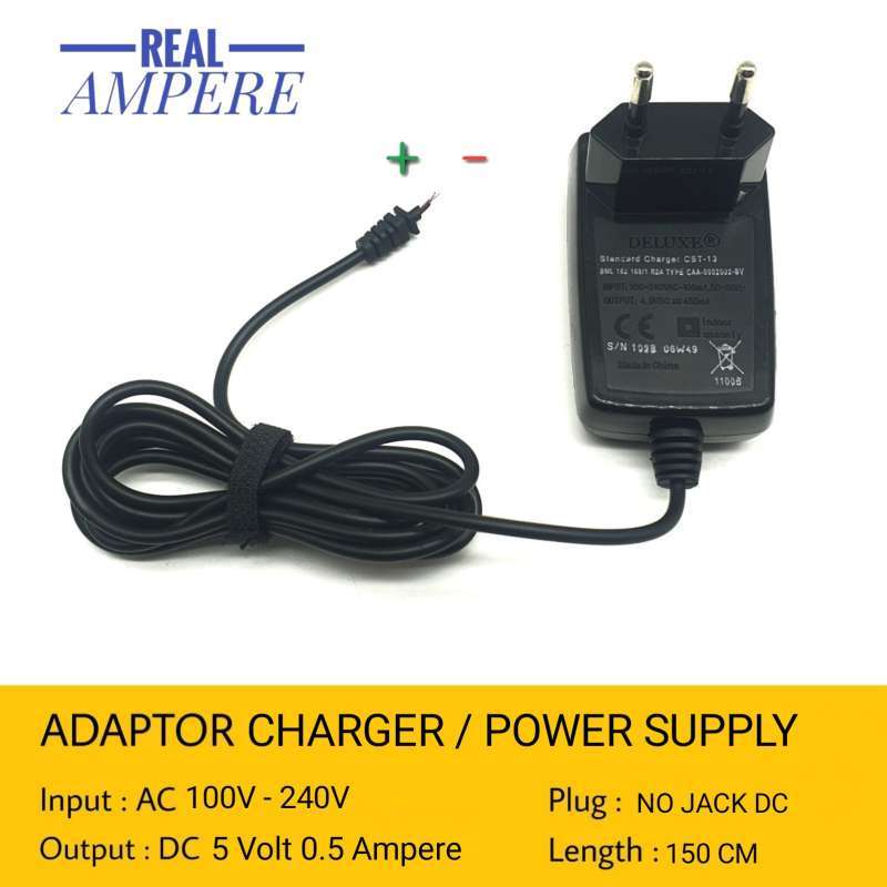 Promo Adaptor Charger Power Supply 5v 0.5a 5 Volt 0.5 Ampere Real ...