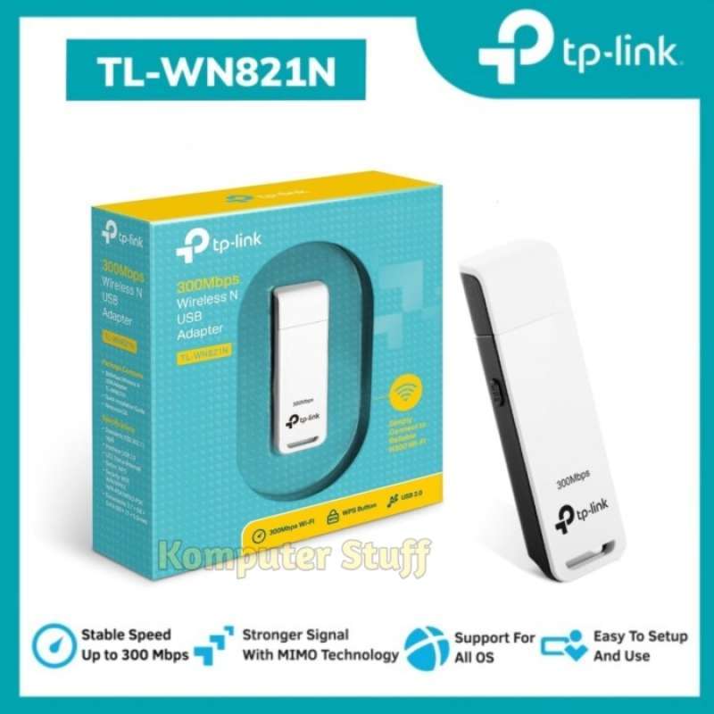 Promo TP-Link TL-WN821N 300Mbps Wireless N USB Adapter Penguat Sinyal ...