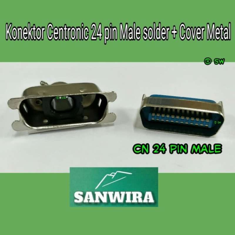 Jual Konektor Centronic 24 Pin Male Solder + Cover Metal Di Seller ...