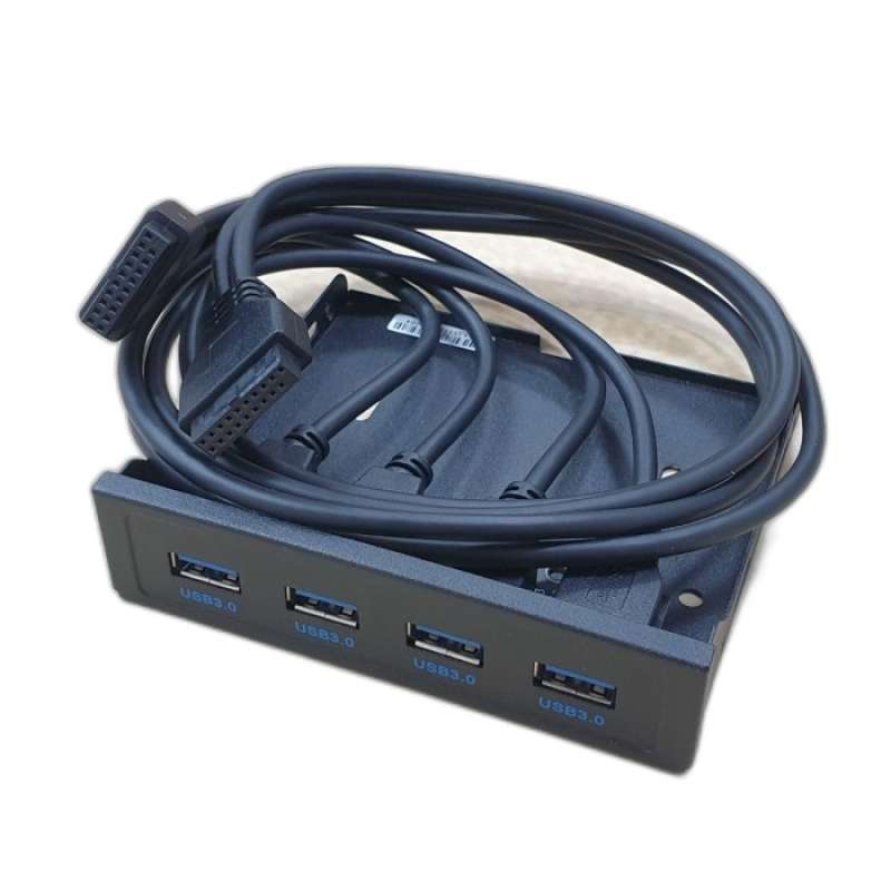 Promo 3.5inch USB3.0 Front Panel Floppy disk bay with 2 Port USB 3.0 Hub 20 Pin Diskon 29% di