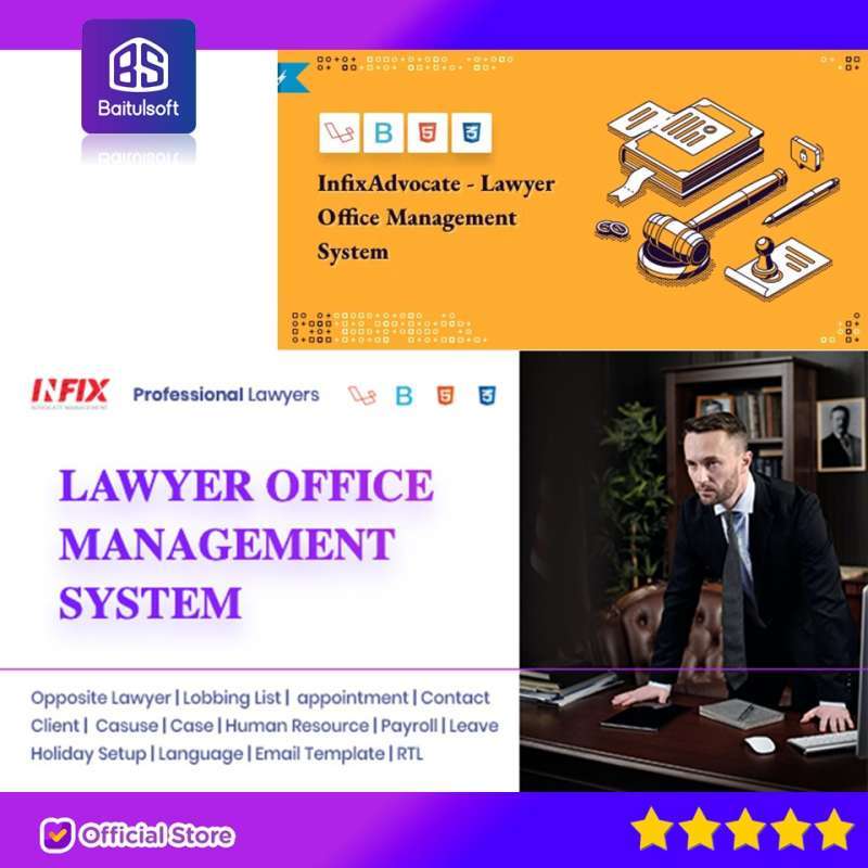 Promo SOURCE CODE APLIKASI INFIXADVOCATE LAWYER OFFICE MANAGEMENT SYSTEM BY BAITULSOFT Diskon