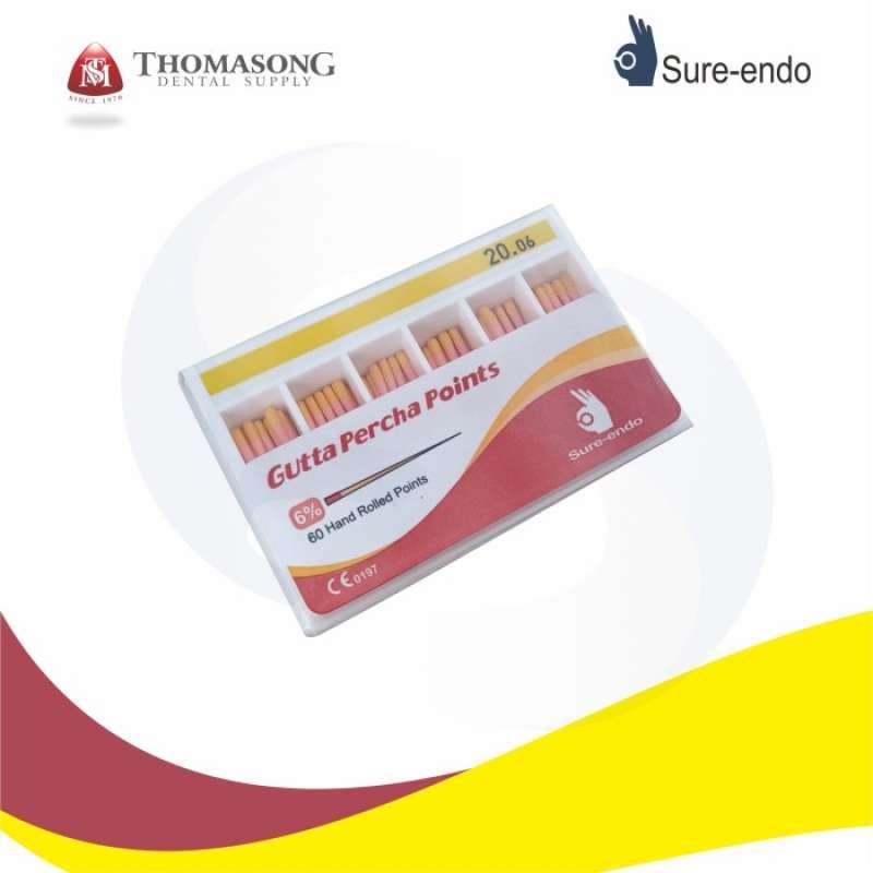Promo Gutta Percha Points .04 & .06 Taper Size Sure Endo Diskon 23 di