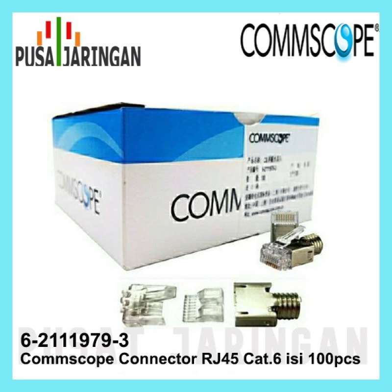 Promo Commscope Amp 6-2111979-3 Connector Rj45 Cat 6 Amp Konektor Rj45 ...