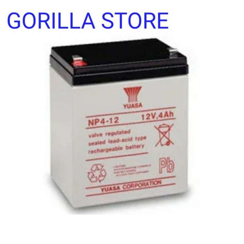 Promo New Baterai Aki Vrla Yuasa 12V 4Ah - Np4-12 Termurah Diskon 20%