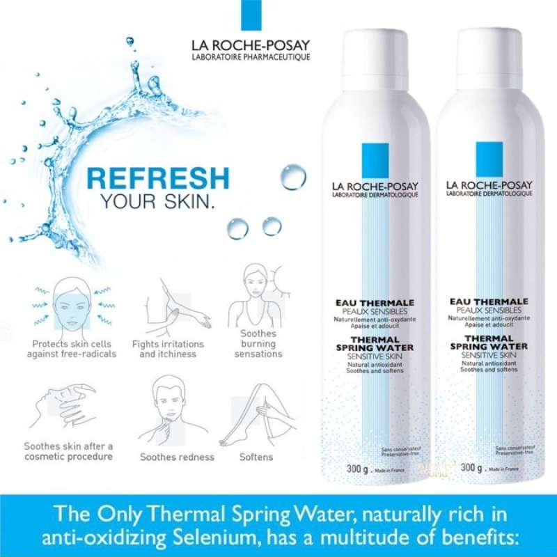 Promo LA ROCHE POSAY THERMAL SPRING WATER 50 ml / 300 ml Diskon 33% di ...
