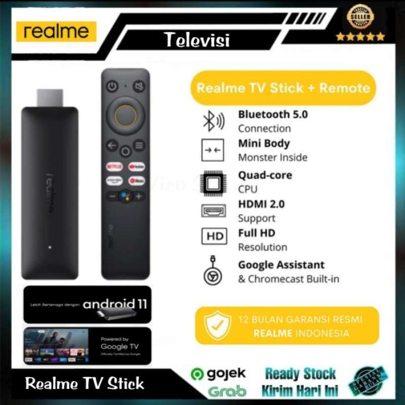 Promo Realme Tv Stick Full Ultra Hd 2k 4k Smart Google Android 11 Hdr ...