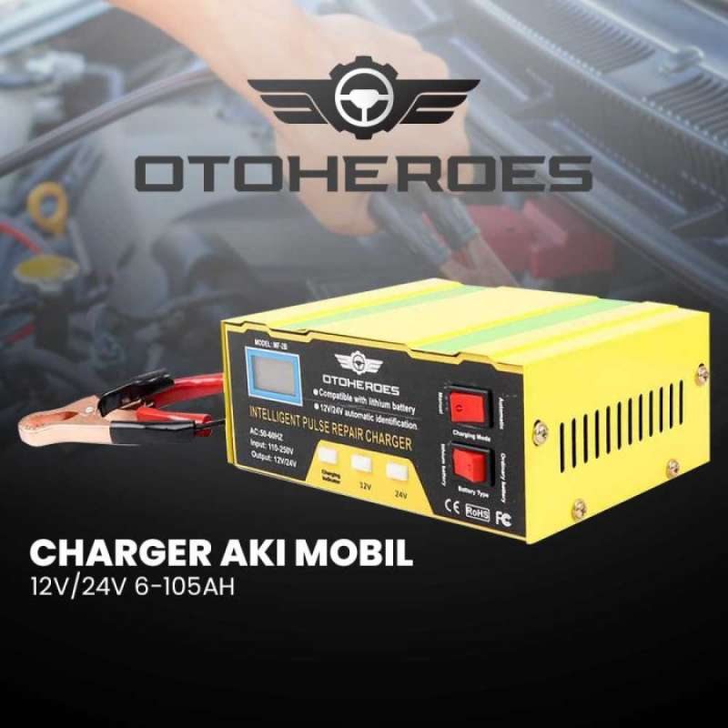 Promo New Otoheroes Charger Cas Aki Mobil 12V/24V Lead Acid Battery