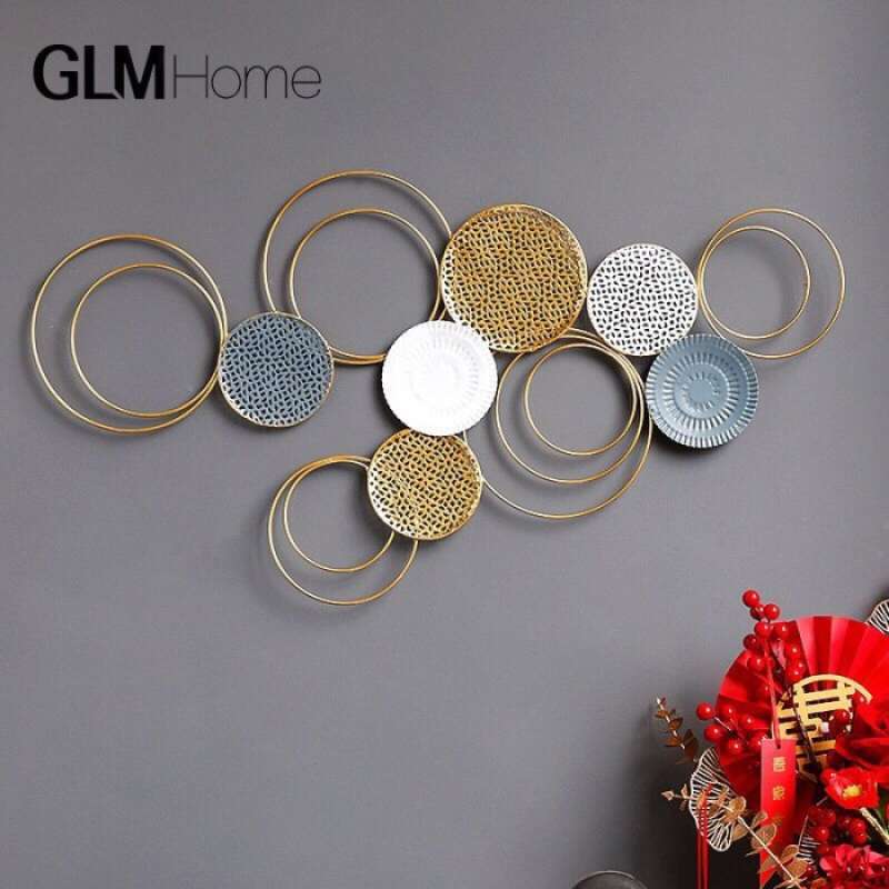 Promo Wall Decor Hiasan Dinding Iron Flower Besi Metal Gold Modern