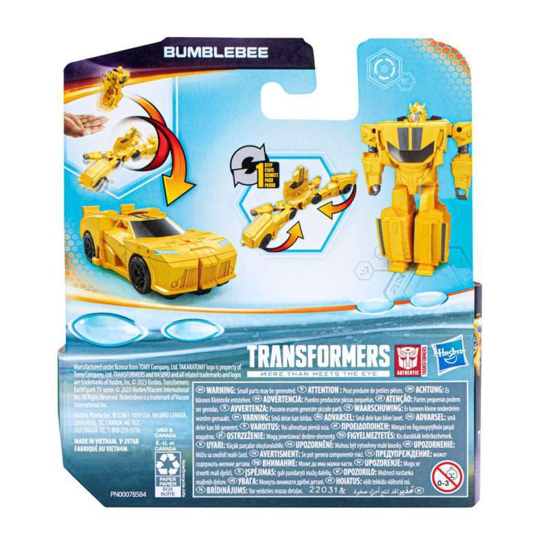 Promo TRANSFORMERS EarthSpark 1-Step Flip Changer Bumblebee Action ...