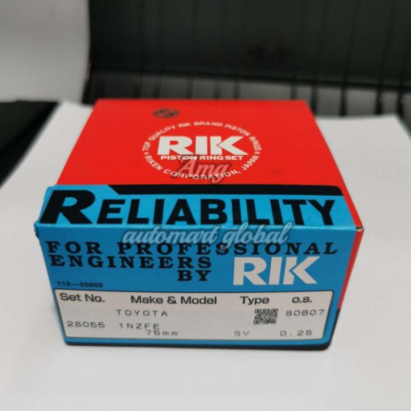 Promo Ring Piston Toyota Vios Yaris 1nz-fe Riken Japan Diskon 27% Di ...