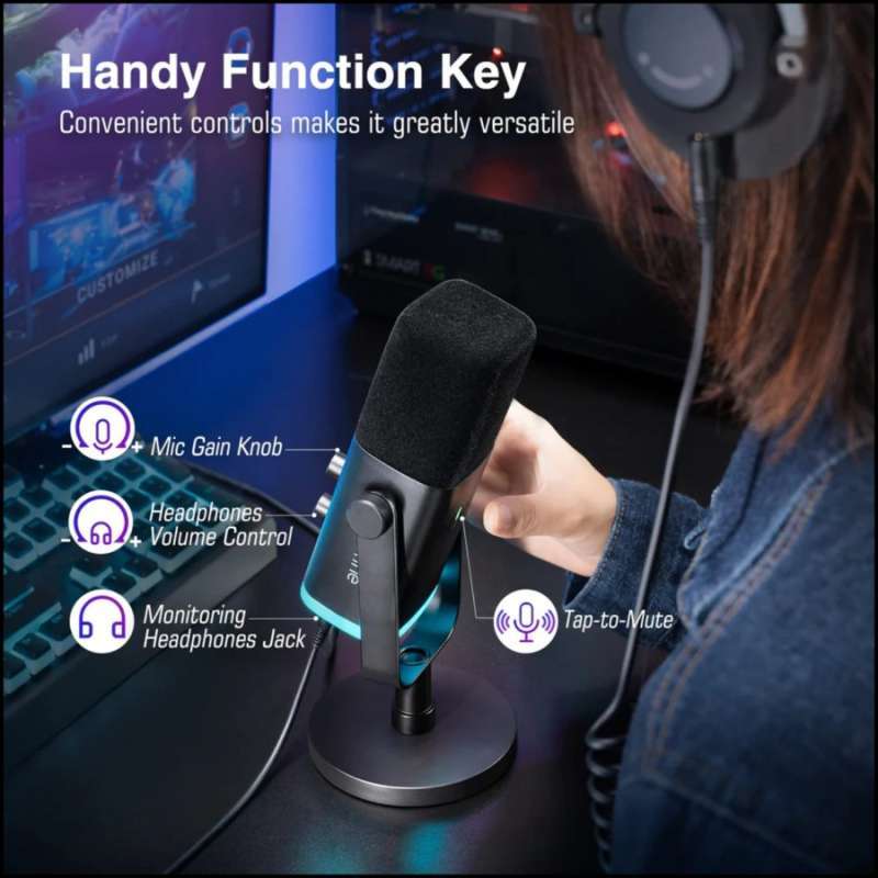 Jual Fifine Ampligame Am8 Usb/xlr Dynamic Microphone For Streaming Di Seller Vidsen Online