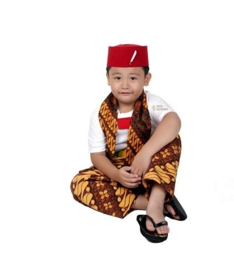 Promo Baju Adat Betawi Anak Laki Laki Paket Lengkap Peci Kaos - Sabuk