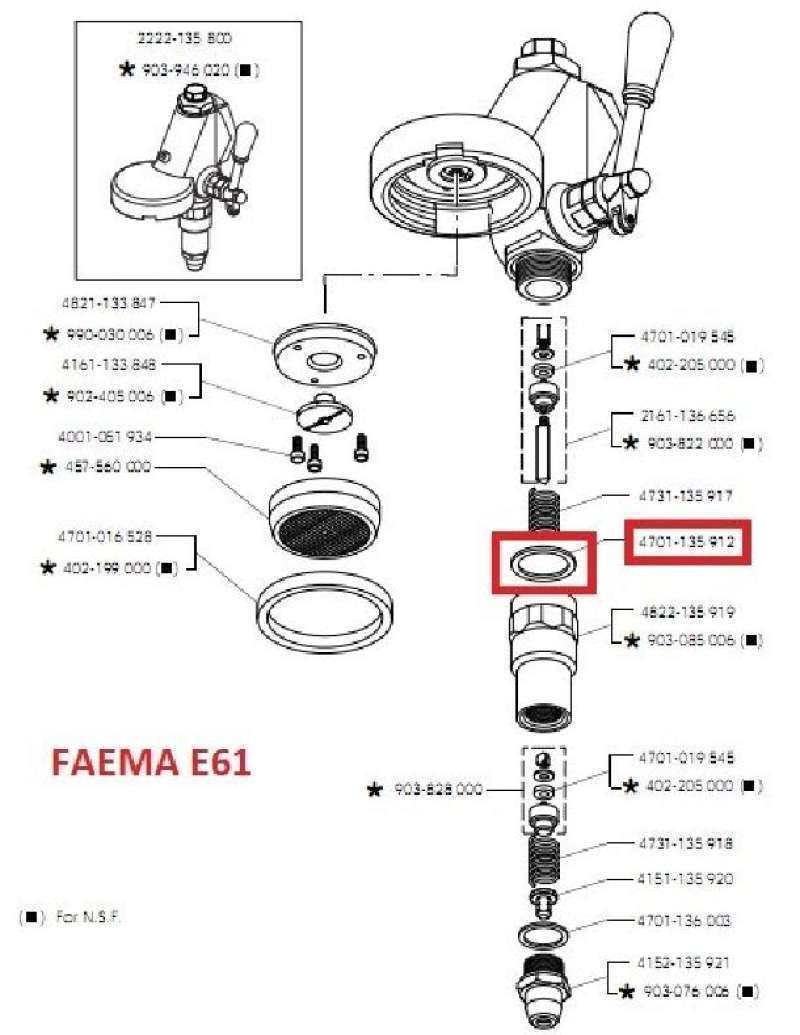 Jual Faema / Ecm / La Pavoni Upper / Lower Gasket Lever Brewing Group