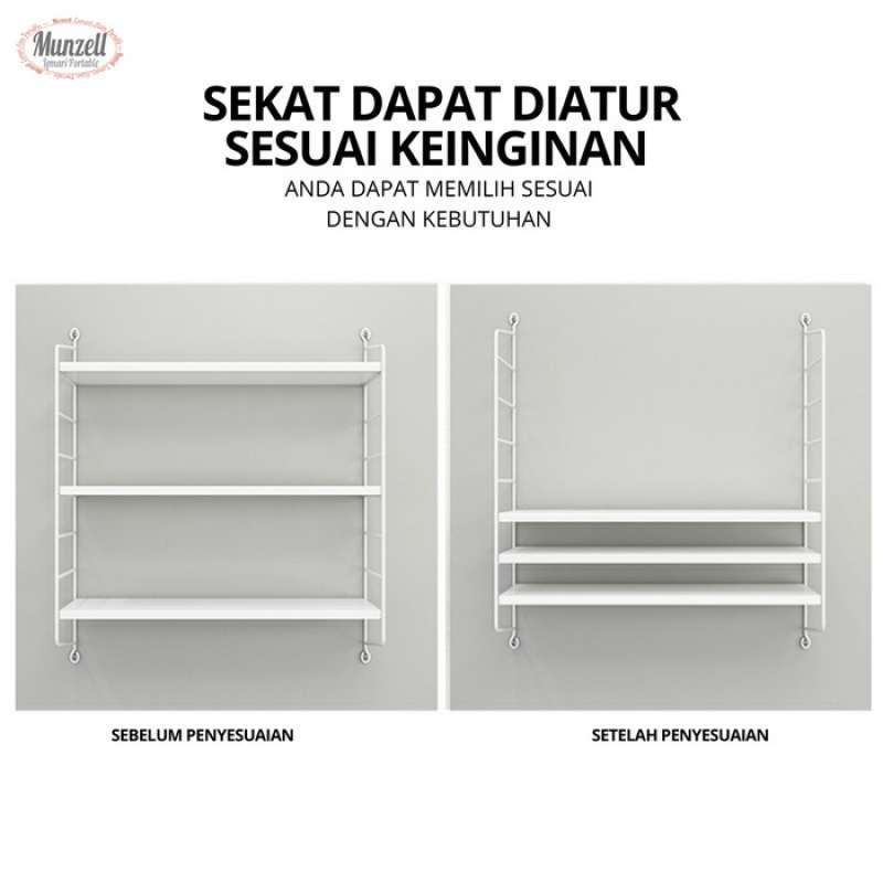 Promo Rak Dinding / Ambalan Tempel Kayu Besi Hanging Serbaguna