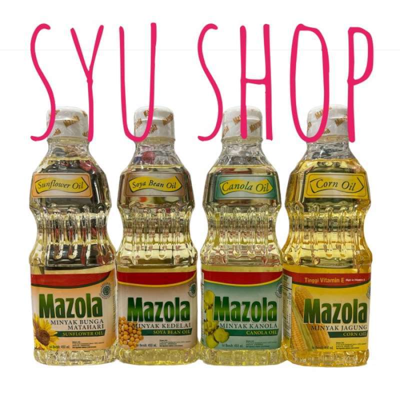 Promo Mazola canola corn soybean sunflower oil 450 ml minyak kedelai
