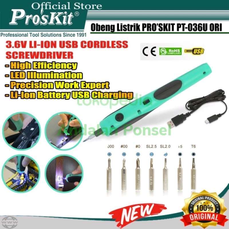 Promo Obeng Listrik Pro Skit Usb 3.6v Original Diskon 23% Di Seller ...