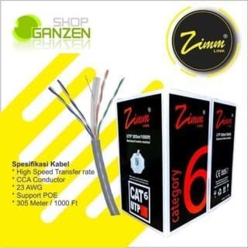 Promo Kabel Utp Zimm Link Cat6 / Zimm Link Cat 6 / Zimm Link Cat.6 ...