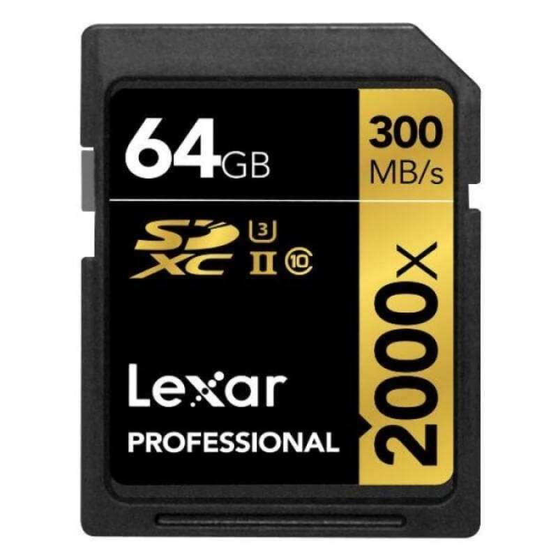 Lexar Professional 2000x UHS-II V90 SDXC SD Card 64Gb 300MBps