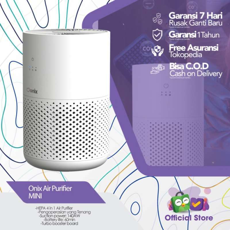 Promo Onix Air Purifier Mini Hepa FIlter 13 Aromatherapy Diskon 23