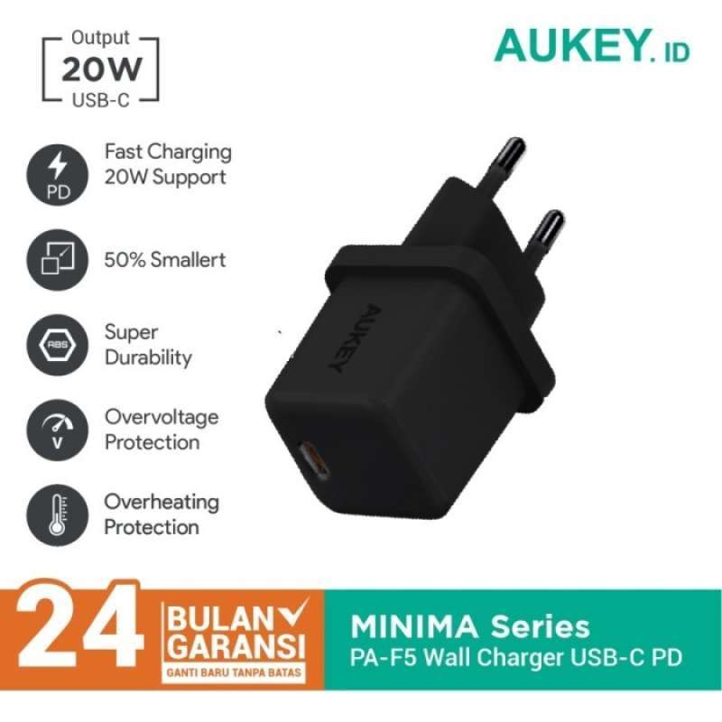 aukey usb c aukey minima 18w pd charger