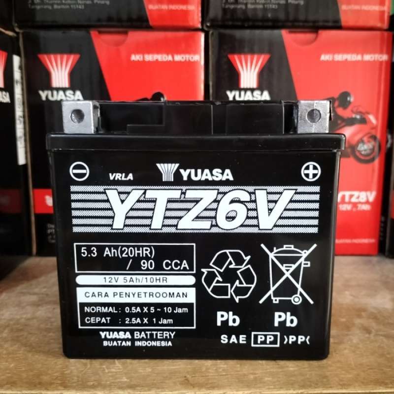 Promo Aki Motor Honda Pcx 125 Ytz6v Yuasa Garansi Diskon 2% Di Seller