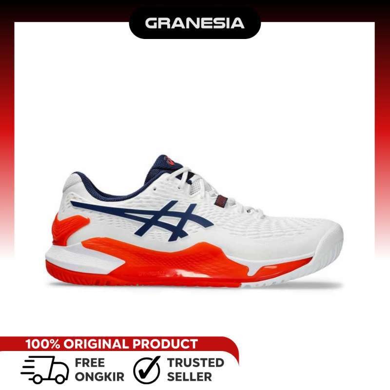 Asics Gel Resolution 9 Wide Men Tennis 141A37612 Sepatu Tenis Pria
