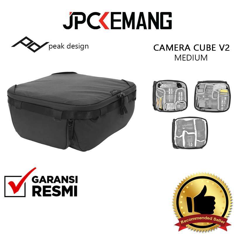 Peak Design Camera Cube V2 Medium | Custodia Modulare Per Attrezzatura Fotografica E Droni | Impermeabile E Resistente Con Divisori FlexFold