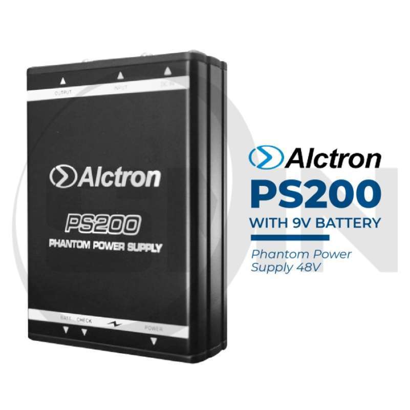 Promo PHANTOM POWER Alctron PS200 48V Portable Power Supply mic ...