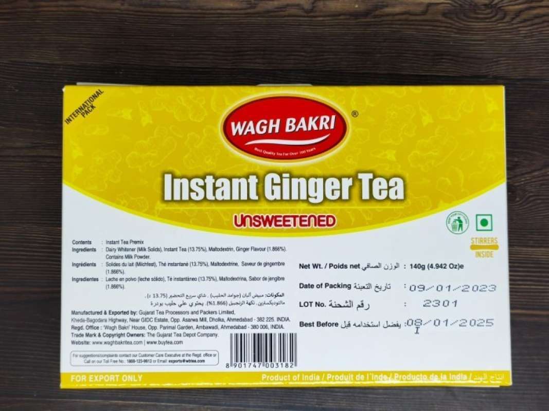 Jual WAGH BAKRI INS GINGER TEA UNSWEETENED 140G di Seller TOKO ASBA7 ...
