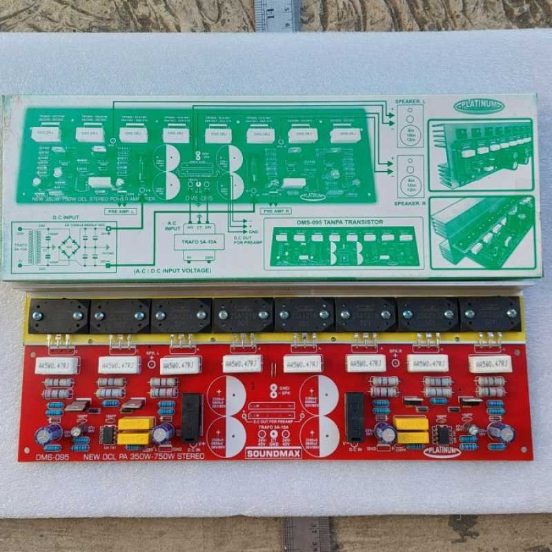 Promo dms 095 stereo power 500w ocl + 8 tr sanken hanaya amplifier
