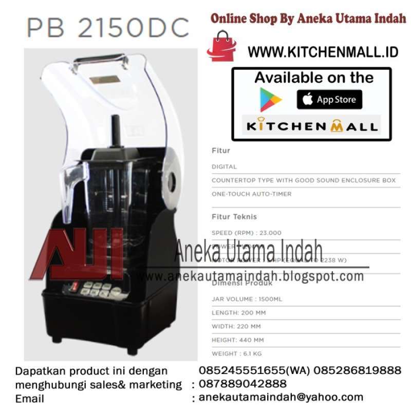 Promo Modena Pb 2150Dc Pro Commercial Blender For Smoothies Ice Heavy