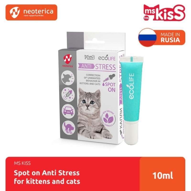 Promo Ms Kiss Spot On Anti Stress For Kittens & Cats 10ml Diskon 23% di ...