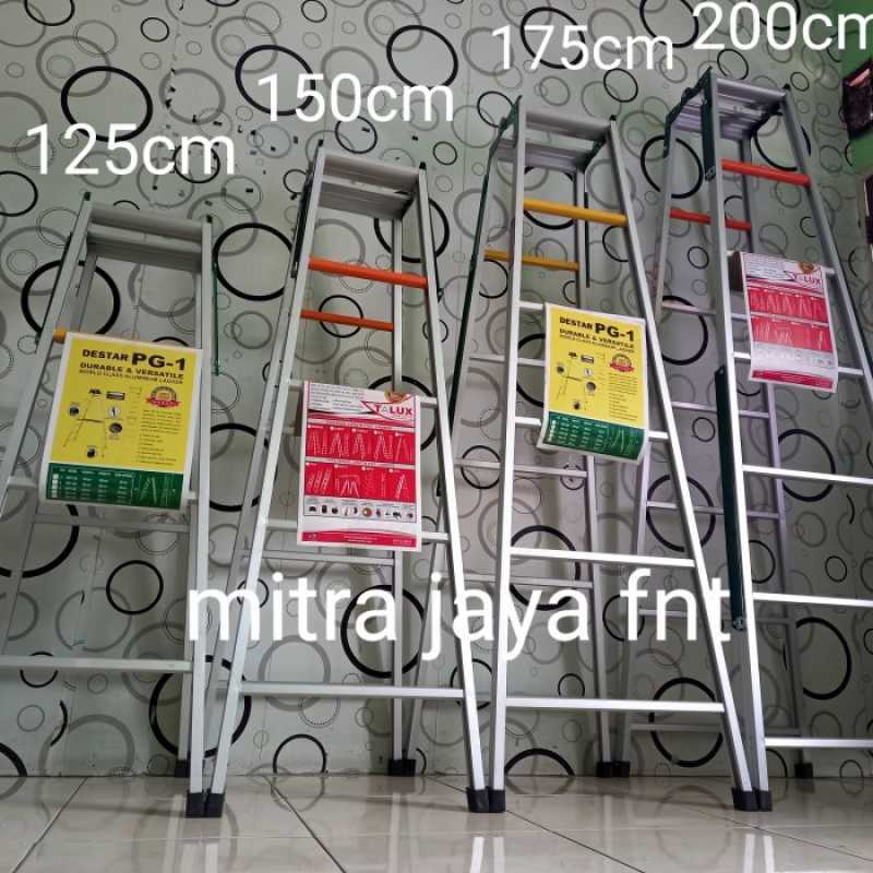 Promo Tangga Lipat Alumunium 150Cm/Tangga Lipat 2 Pungsi Murah Diskon