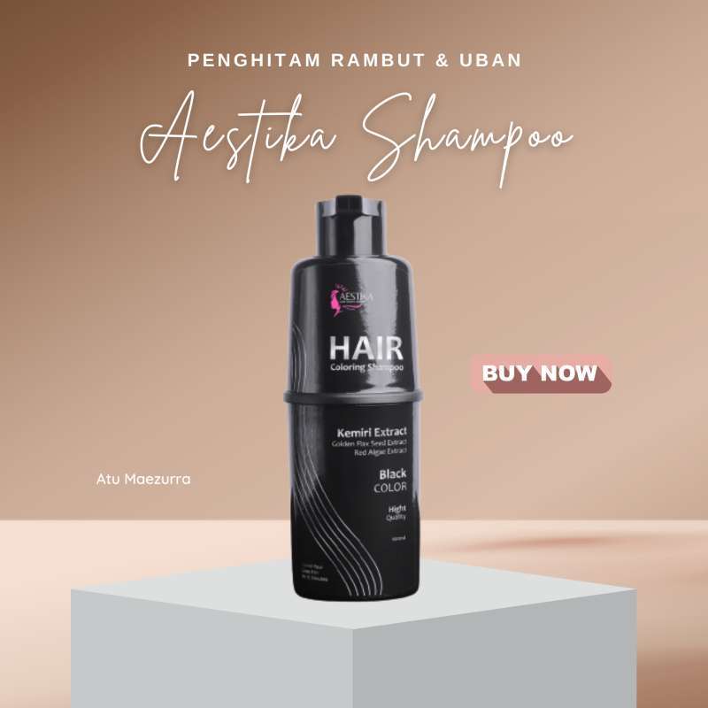 Jual Aestika Shampo Penghitam Rambut Beruban - Hair coloring shampoo