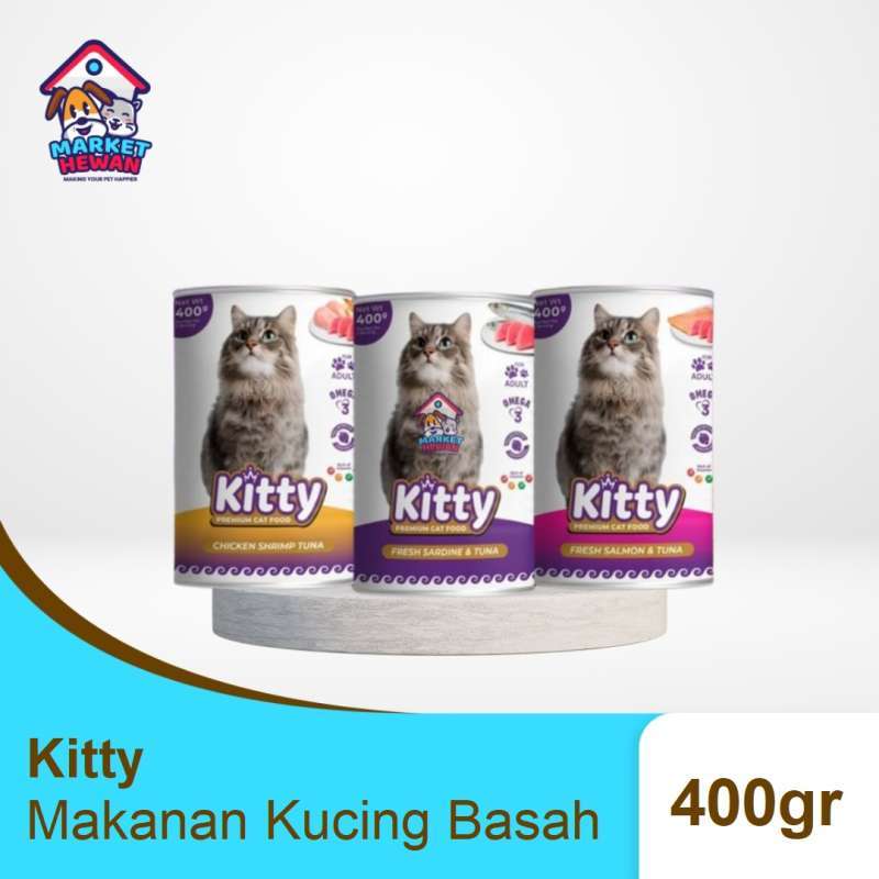 Jual Kitty Makanan Kucing Basah Kaleng 400 gr wet cat food 400 gram