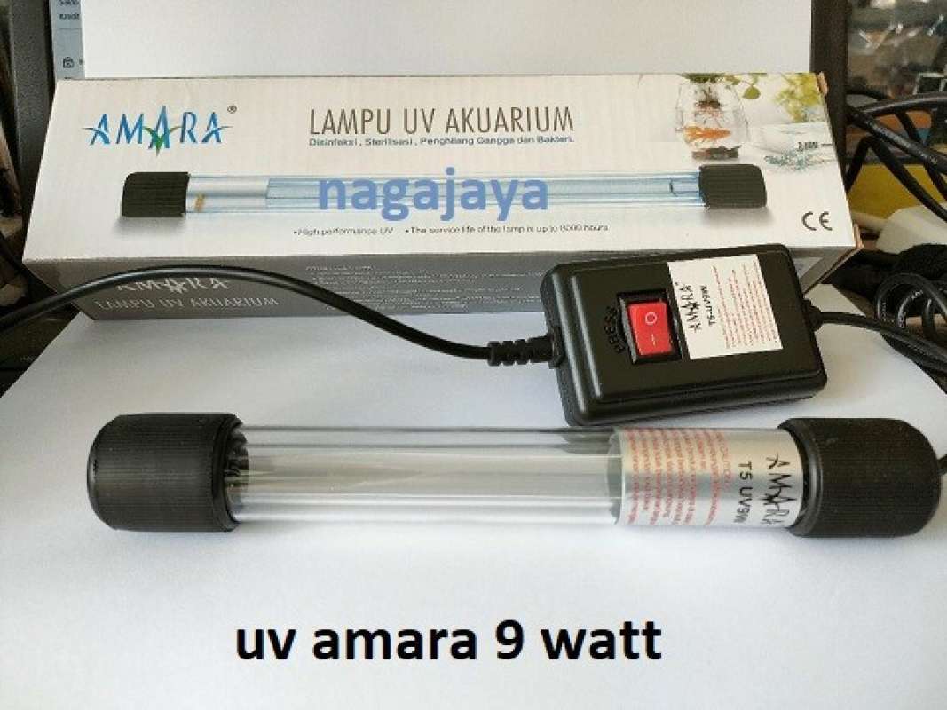 Jual lampu UV amara 9 watt lampu uv aquarium kolam anti lumut 9w di