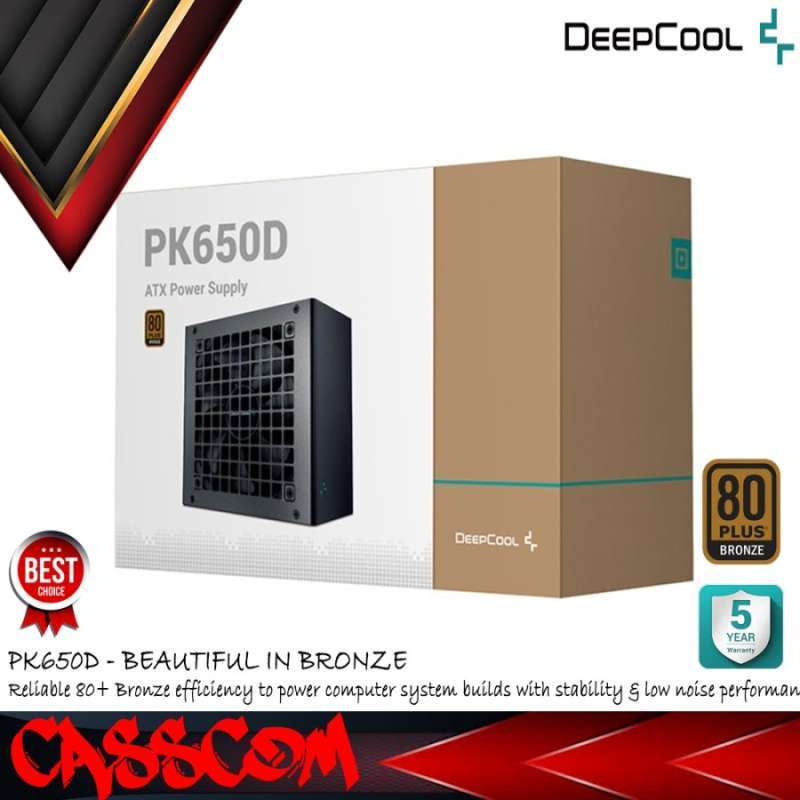 Jual Power Supply DeepCool PK650D 650W 80+ Bronze Non Modular PSU 650 ...