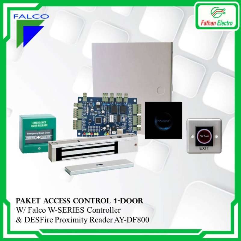 Promo PAKET ACCESS CONTROL FALCO SINGLE DOOR WITH DESFIRE READER