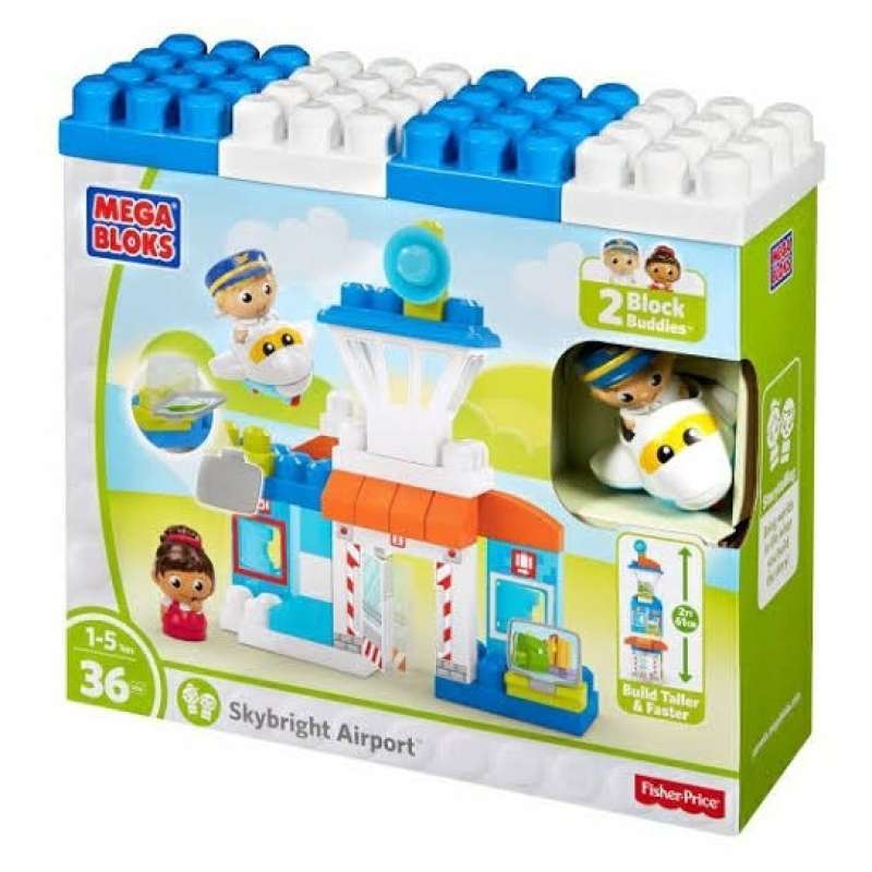 Promo Mega Bloks Megabloks First Builders Skybright Airport Block Brick ...