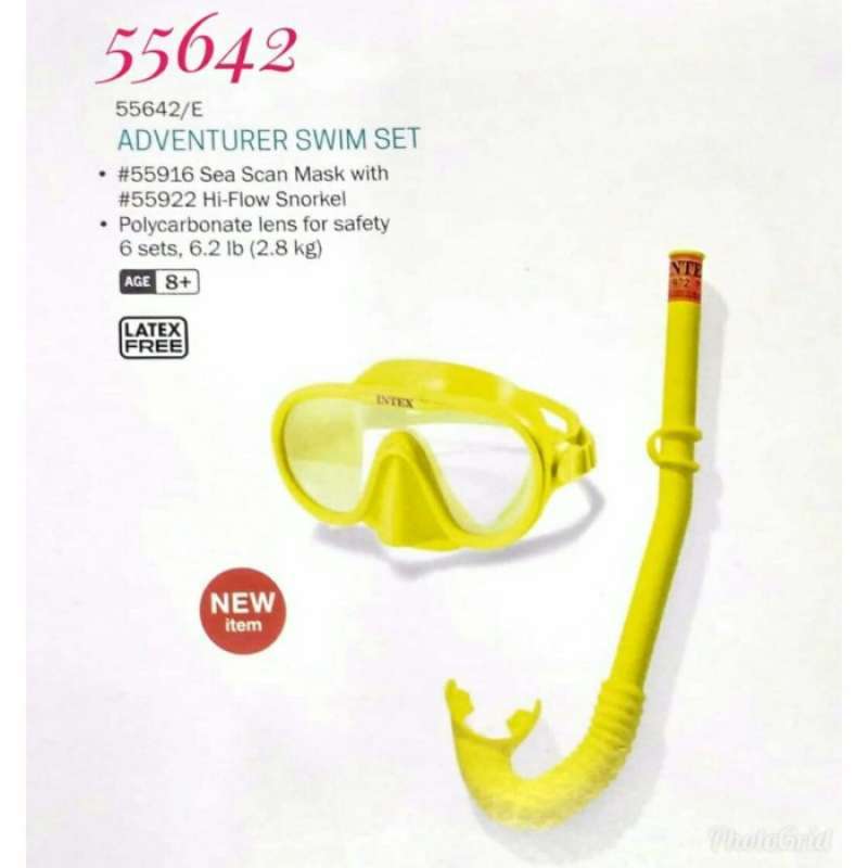 Promo Intex Snorkel Anak Adventures Swimset Aquaflow / Alat Snorkeling