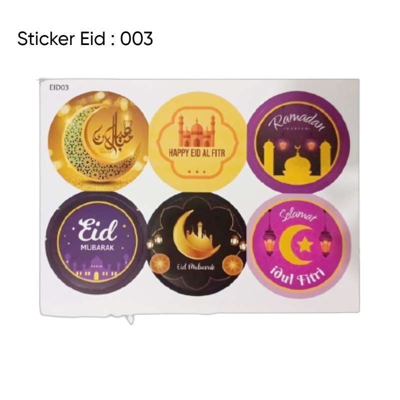 Promo Stiker Hadiah Lebaran Idul Fitri/sticker Hampers Toples Lebaran 6 ...