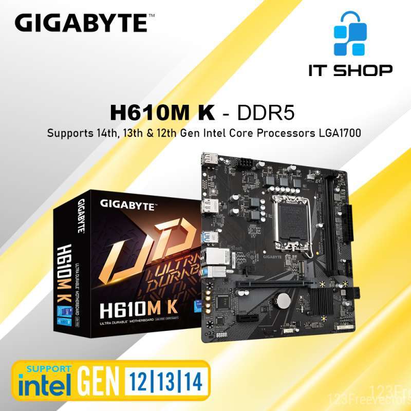 Jual Motherboard Gigabyte H610m K Ddr5 - Lga 1700 Di Seller It Shop ...