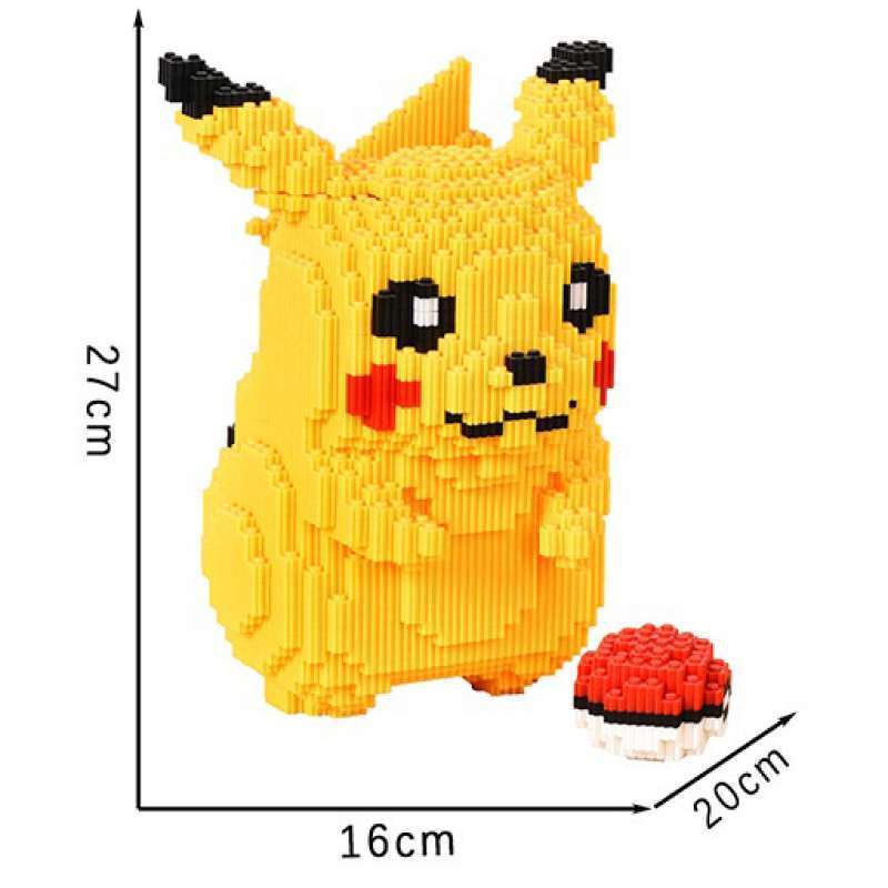 Promo Smy Nano Blocks Pikachu Cosplay Edition 3d Model, Mainan Blok ...