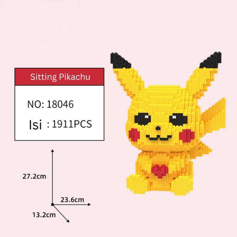 Promo Smy Nano Blocks Pikachu Cosplay Edition 3d Model, Mainan Blok Susun, Blok Konstruksi Diy ...
