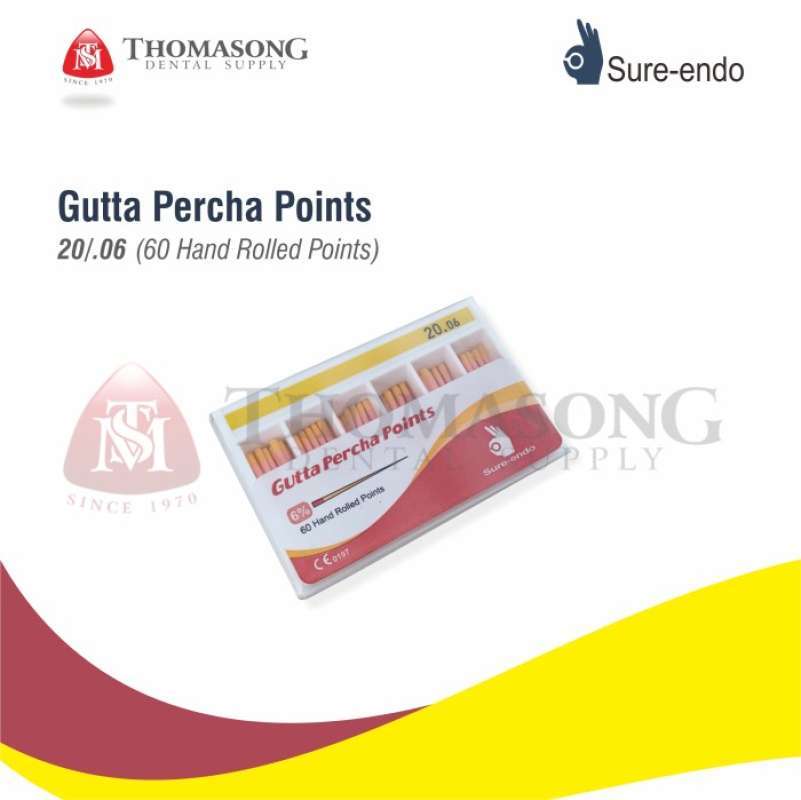 Promo Sure Endo Gutta Percha Points .04 & .06 Taper Size Diskon 23 Di