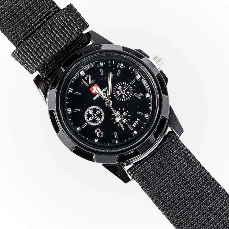 Model Jam Tangan Swiss Army Tali Kain Promo pelangganbaru 20k