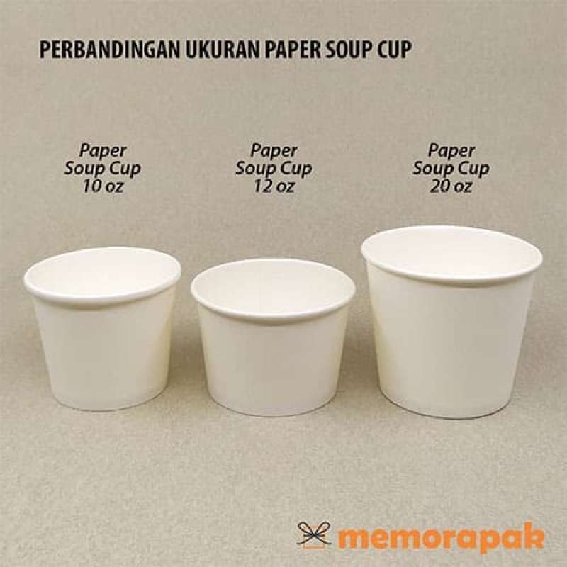 Promo Paper Soup Cup 20 Oz / Mangkok Kertas 600 Ml Spe + Tutup Diskon ...