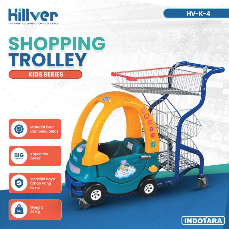 Shopping Trolley Hillver Troli Belanja Anak Dengan Mobil Toy