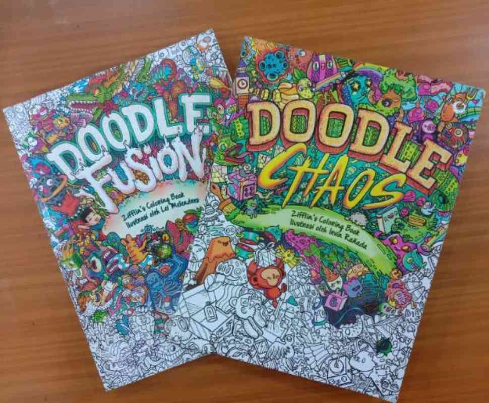 Jual Mewarnai Dewasa Adult Coloring Book Doodle Chaos & Doodle Fusion