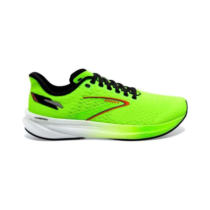 Brooks Hyperion Men's Road Running Shoes Green Gecko/ Red Orange